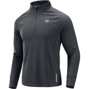 G Gradual Men’s Quarter Zip Pullover Running Athletic Shirts Long Sleeve(Smoke Grey)