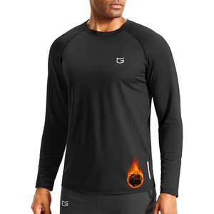 G Gradual Men’s Thermal Shirts Long Sleeve Athletic Workout T-Shirts(Black)