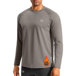 G Gradual Men’s Thermal Shirts Long Sleeve Athletic Workout T-Shirts(Light Grey)