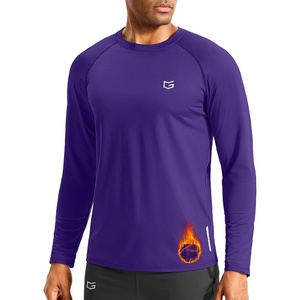 G Gradual Men’s Thermal Shirts Long Sleeve Athletic Workout T-Shirts(Purple)