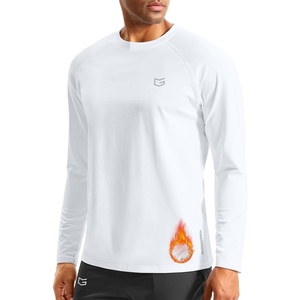 G Gradual Men’s Thermal Shirts Long Sleeve Athletic Workout T-Shirts(White)