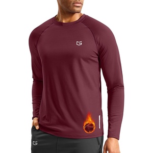 G Gradual Men’s Thermal Shirts Long Sleeve Athletic Workout T-Shirts(Wine)