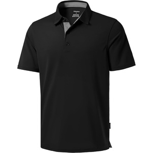 Men’s Golf Polo Shirts Dry Fit Moisture Wicking Performance Short Sleeve(A-black)