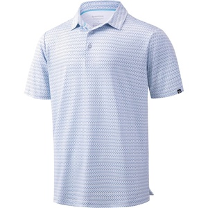 Men’s Golf Shirts Dry Fit Micro Print Short Sleeve Polo(Arc Arrow)