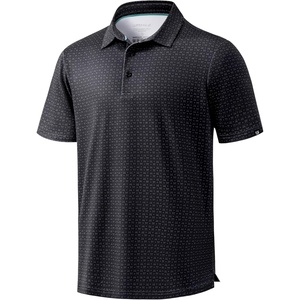 Men’s Golf Shirts Dry Fit Micro Print Short Sleeve Polo(Golf Clubs 2)