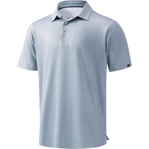 Men’s Golf Shirts Dry Fit Micro Print Short Sleeve Polo(Mini Dumbbell)