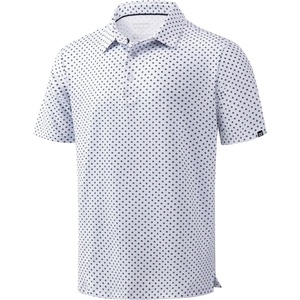Men’s Golf Shirts Dry Fit Micro Print Short Sleeve Polo(Swirl)