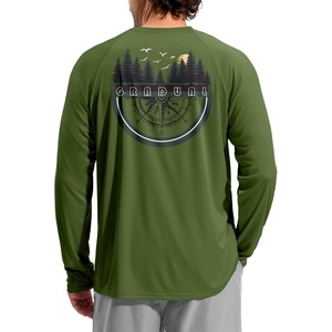 Men’s Sun Protection Shirts UPF 50+ Rash Guard Swim for Men(Army Green Compass)
