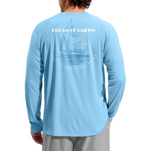 Men’s Sun Protection Shirts UPF 50+ Rash Guard Swim for Men(Sailboat)