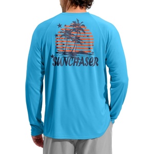 Men’s Sun Protection Shirts UPF 50+ Rash Guard Swim for Men(Sky Blue Tree)