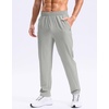 G Gradual Men’s Sweatpants with Zipper Pockets Lightweight Athletic Pants(Bright Grey)
