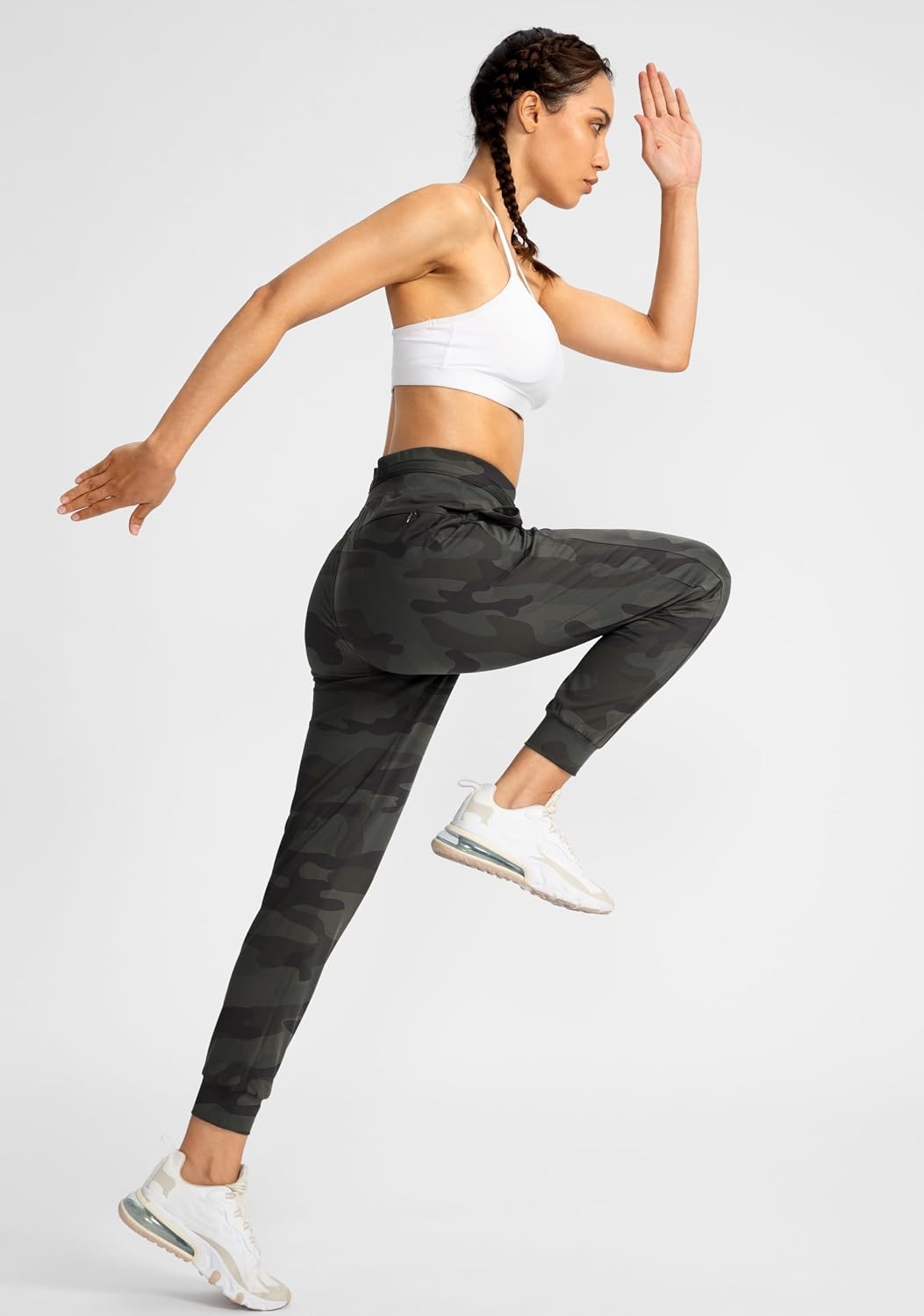 image:imageG Gradual Womens Joggers with Zipper Pockets High Waisted Jogger PantsGreen Camo