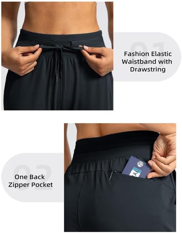 image:imageG Gradual Womens Joggers with Zipper Pockets High Waisted Jogger PantsGrey