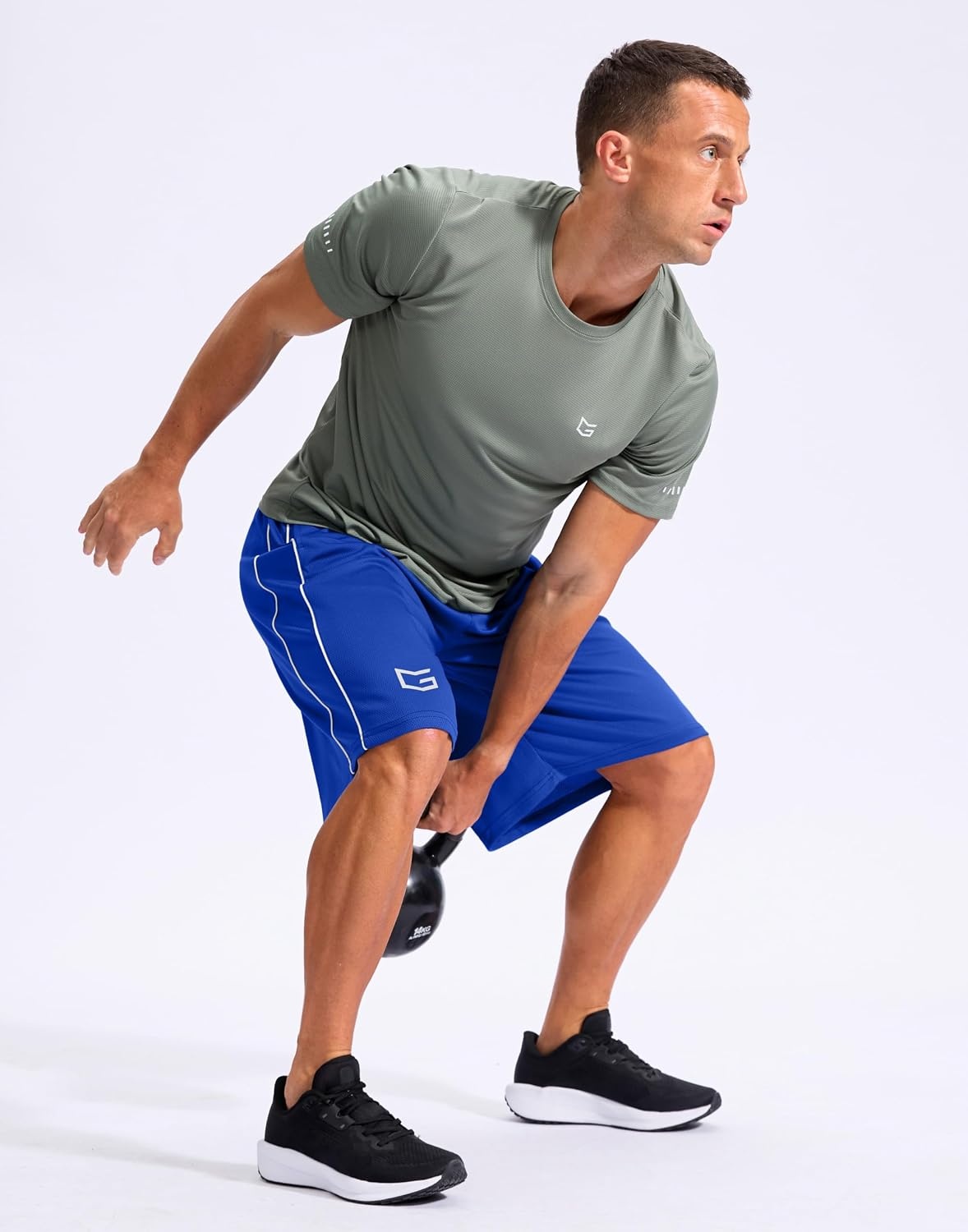image:imageG Gradual Mens 12 Long Basketball Shorts with PocketsBlue