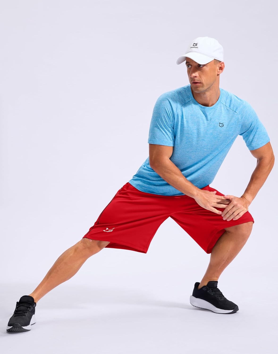 image:imageG Gradual Mens 12 Long Basketball Shorts with PocketsRed