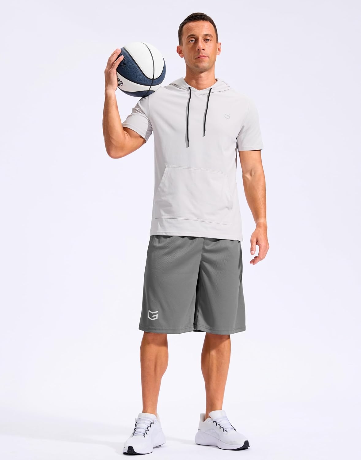 image:imageG Gradual Mens 12 Long Basketball Shorts with PocketsSteel