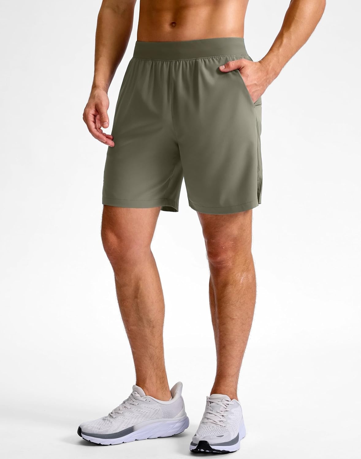 image:imageG Gradual Mens Athletic Running Shorts Zip Pocket Quick DryGrey Sage