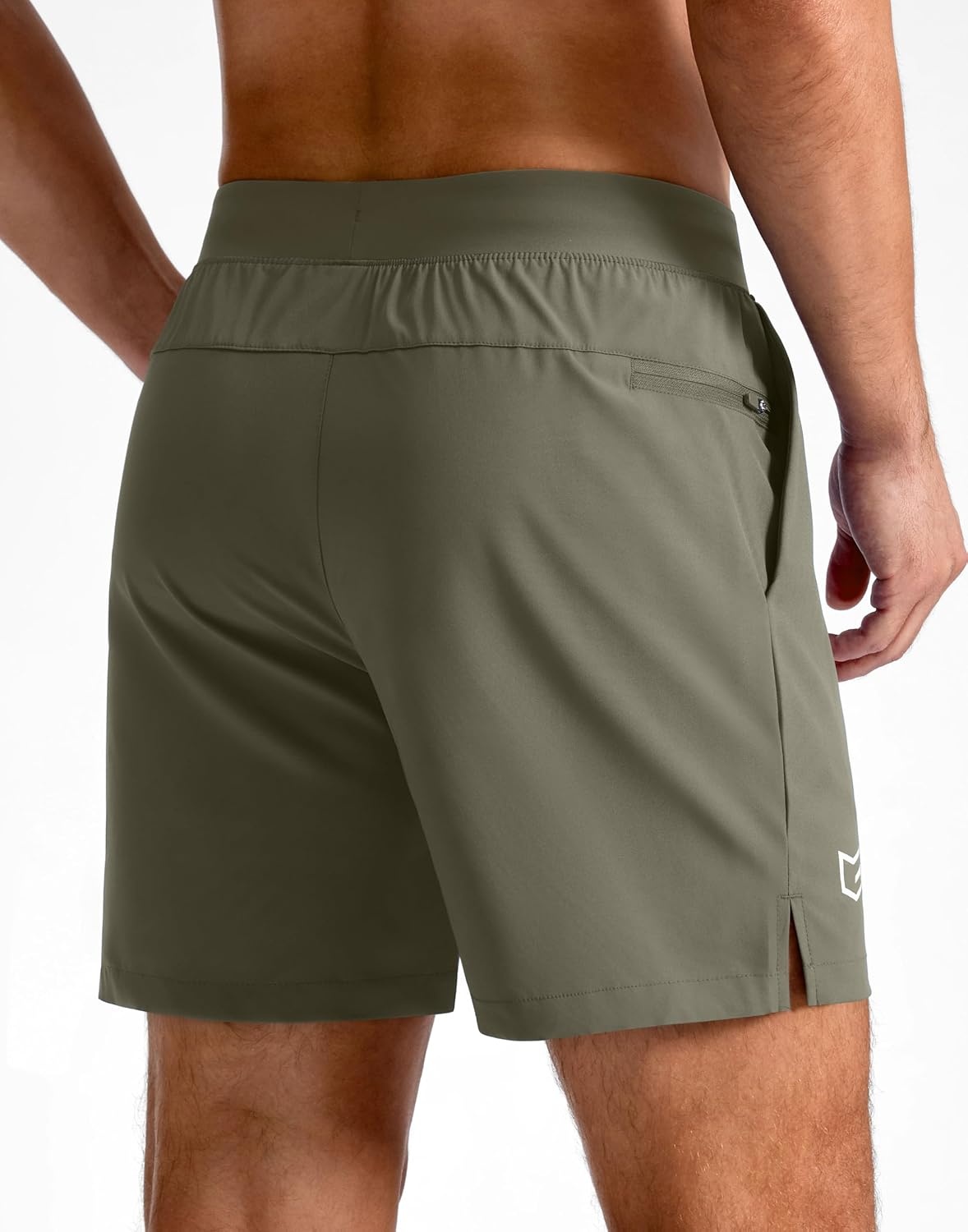 image:imageG Gradual Mens Athletic Running Shorts Zip Pocket Quick DryGrey Sage