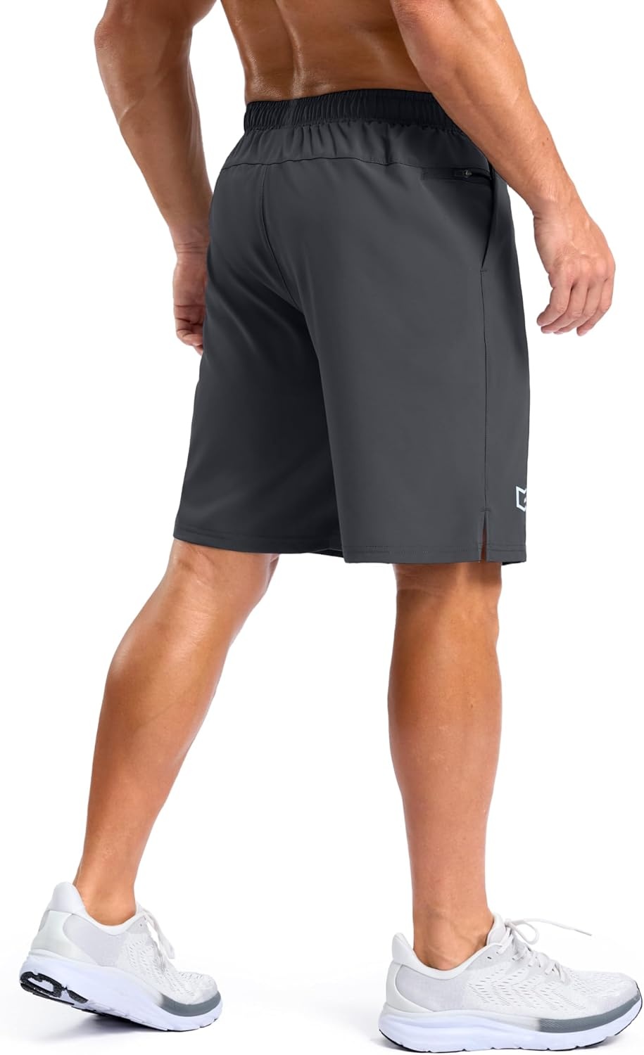 image:imageG Gradual Mens Athletic Running Shorts with 2 Zipper Pockets 7 5 9Dark Grey