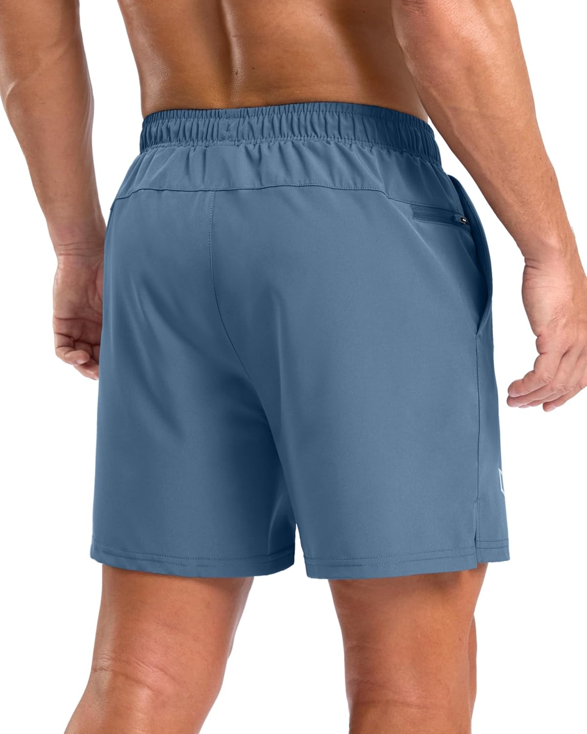 image:imageG Gradual Mens Athletic Running Shorts with 2 Zipper Pockets 7 5 9Dusty Blue