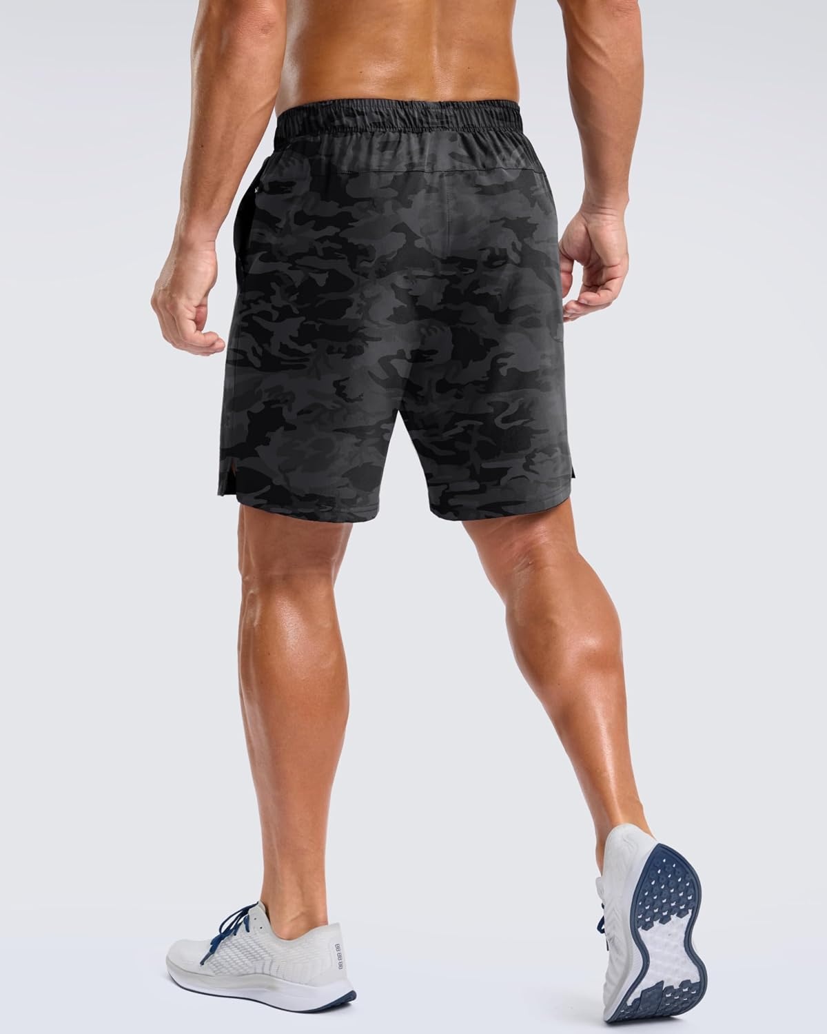 image:imageG Gradual Mens Athletic Running Shorts with 2 Zipper Pockets 7 5 9Grey Camo