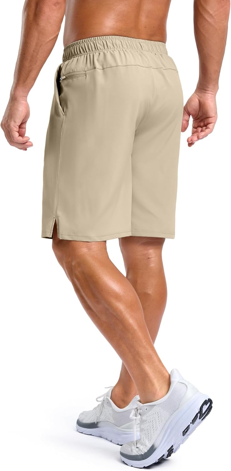 image:imageG Gradual Mens Athletic Running Shorts with 2 Zipper Pockets 7 5 9Khaki