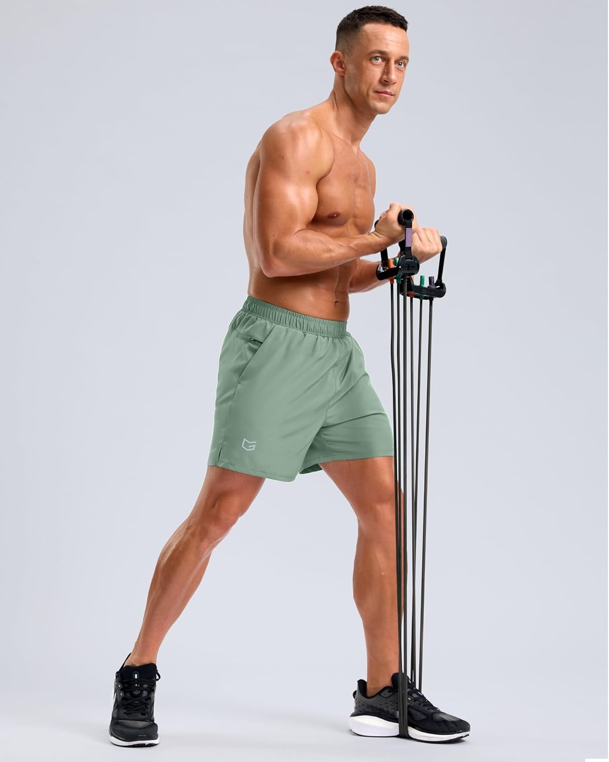 image:imageG Gradual Mens Athletic Running Shorts with 2 Zipper Pockets 7 5 9Lodenfrost
