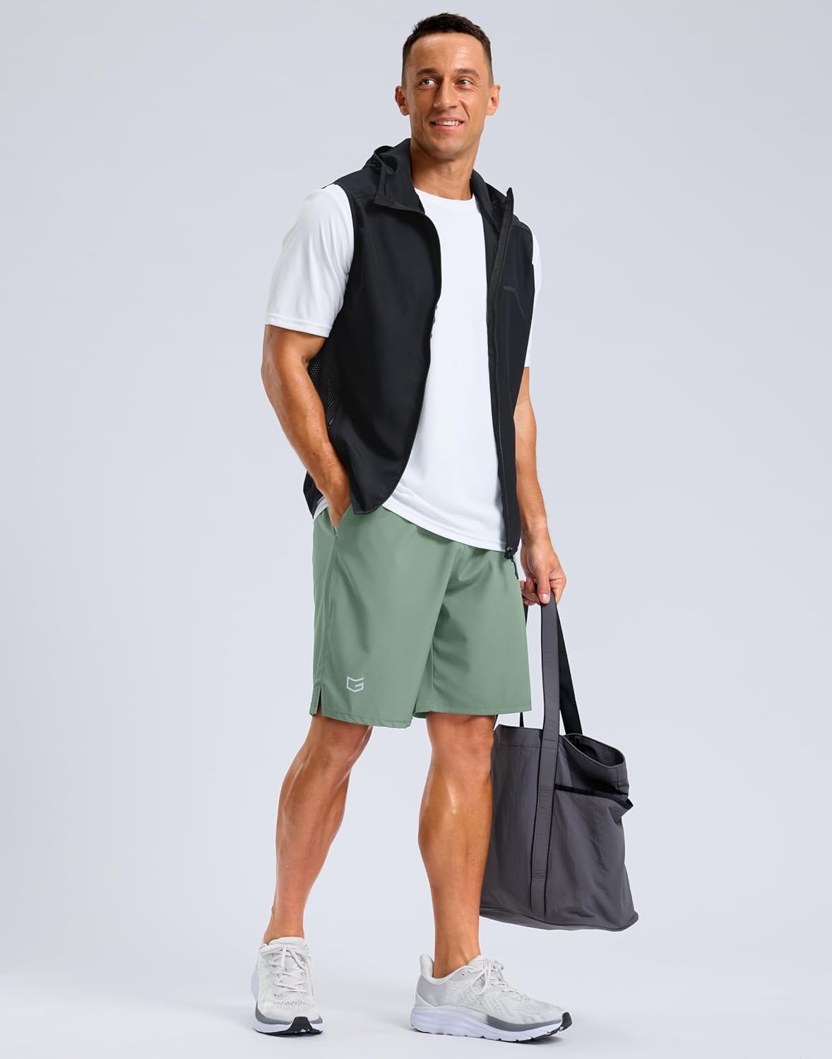 image:imageG Gradual Mens Athletic Running Shorts with 2 Zipper Pockets 7 5 9Lodenfrost