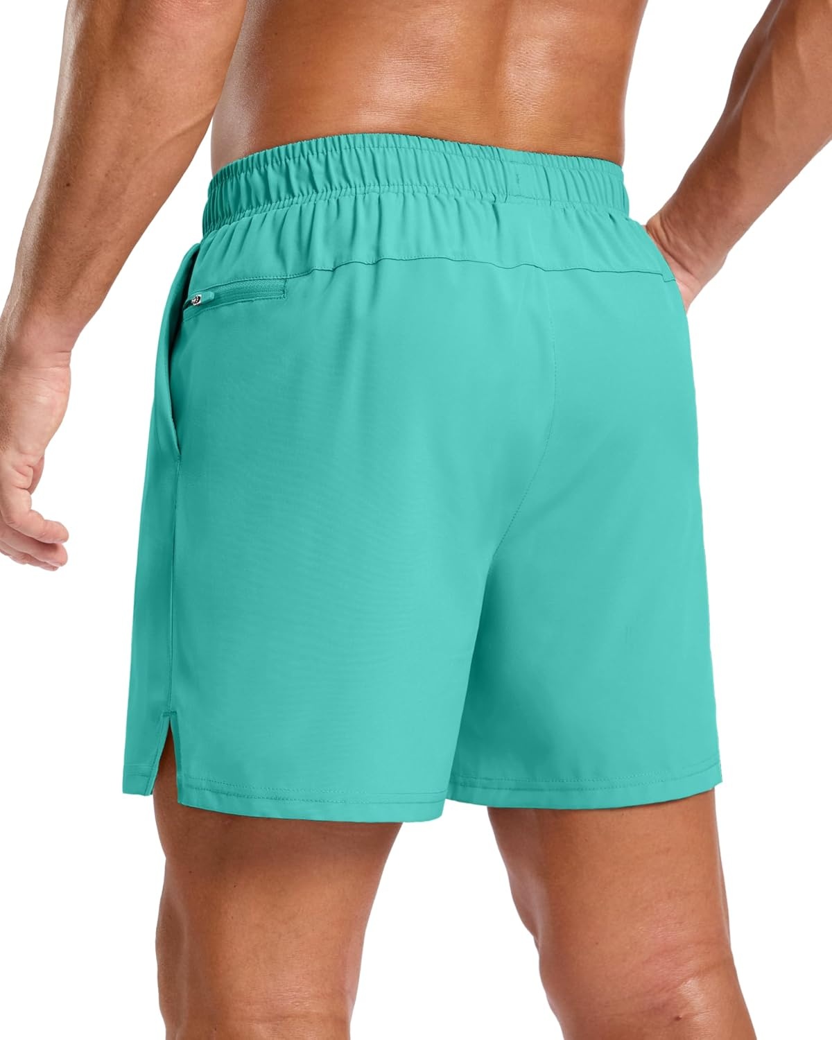 image:imageG Gradual Mens Athletic Running Shorts with 2 Zipper Pockets 7 5 9Mint Green