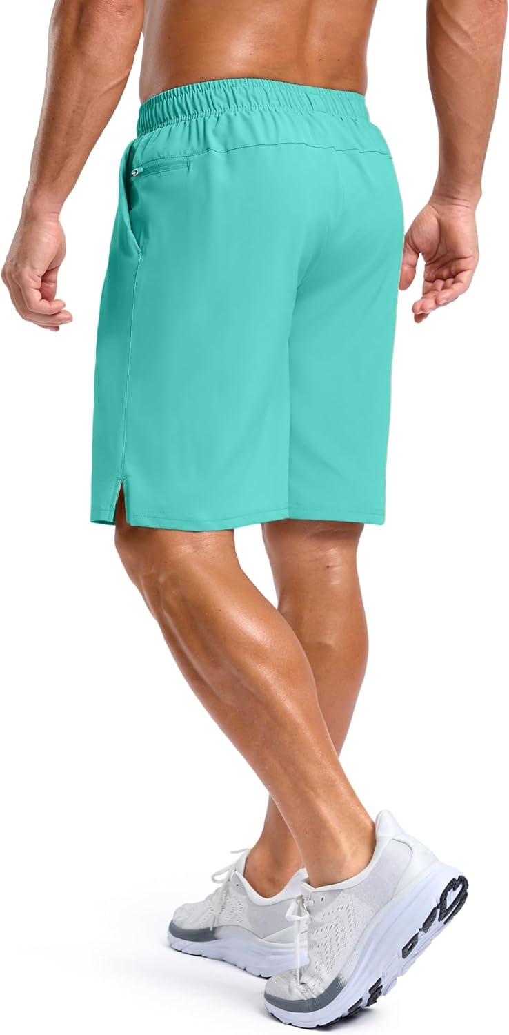 image:imageG Gradual Mens Athletic Running Shorts with 2 Zipper Pockets 7 5 9Mint Green
