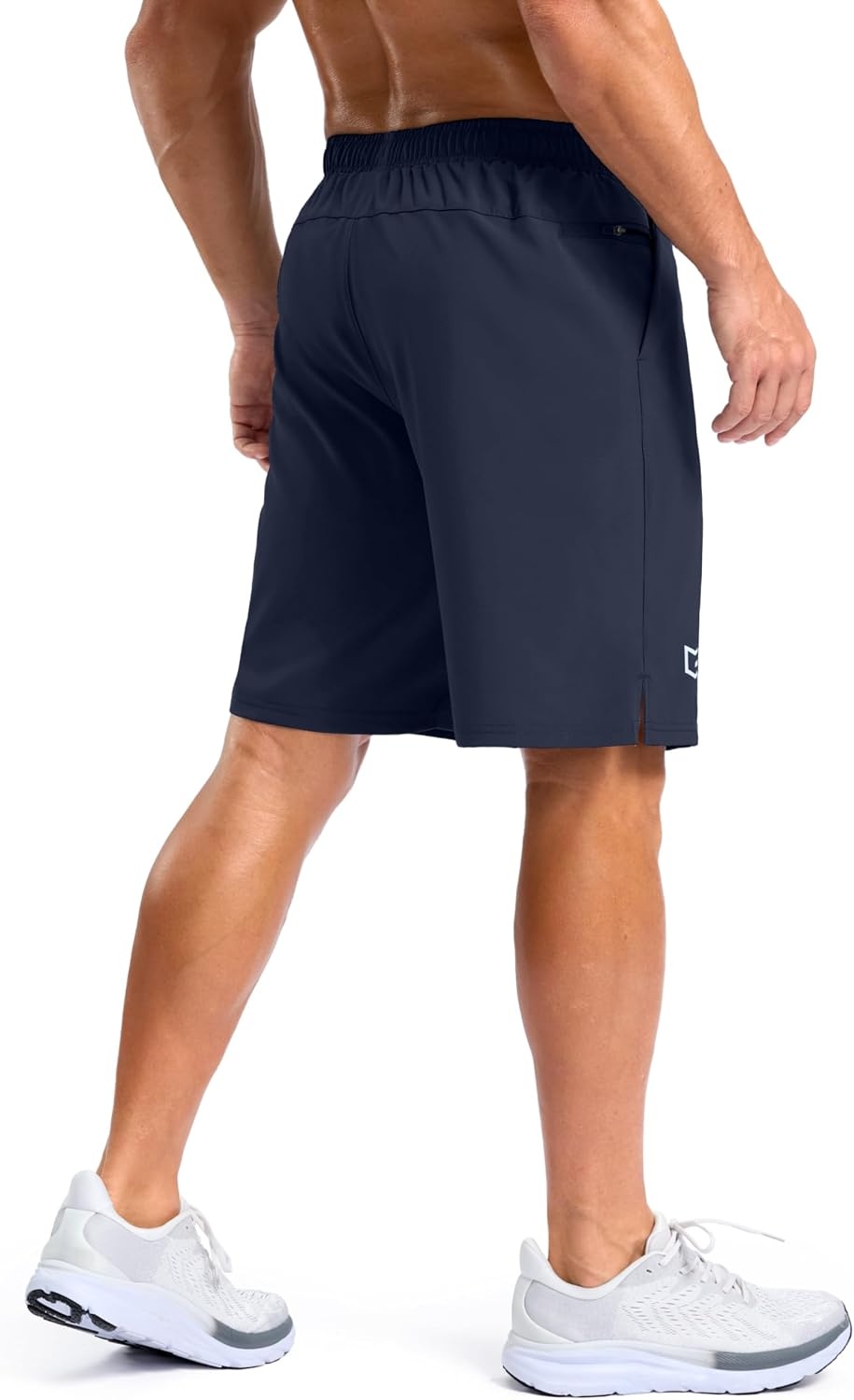 image:imageG Gradual Mens Athletic Running Shorts with 2 Zipper Pockets 7 5 9Navy