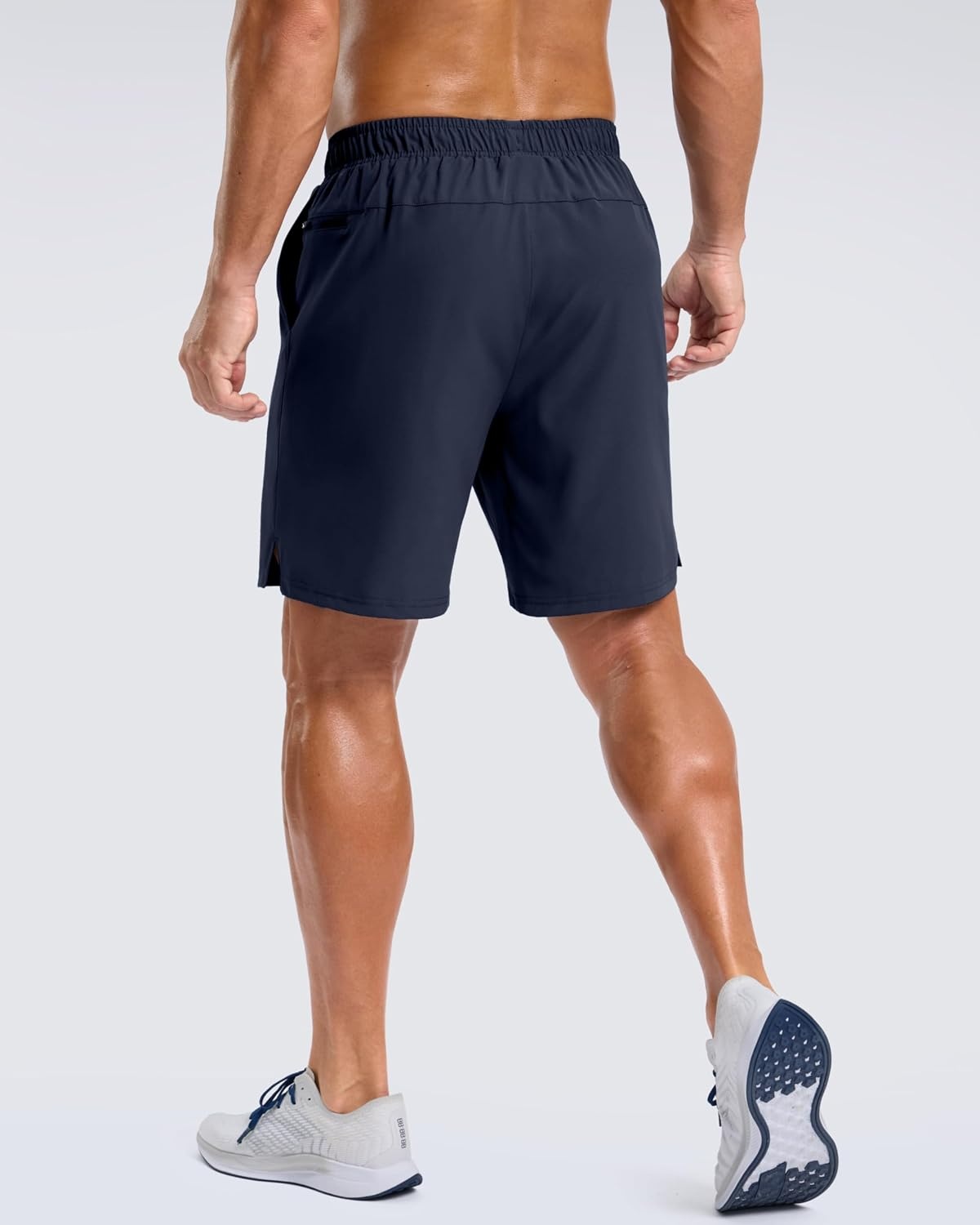 image:imageG Gradual Mens Athletic Running Shorts with 2 Zipper Pockets 7 5 9Navy