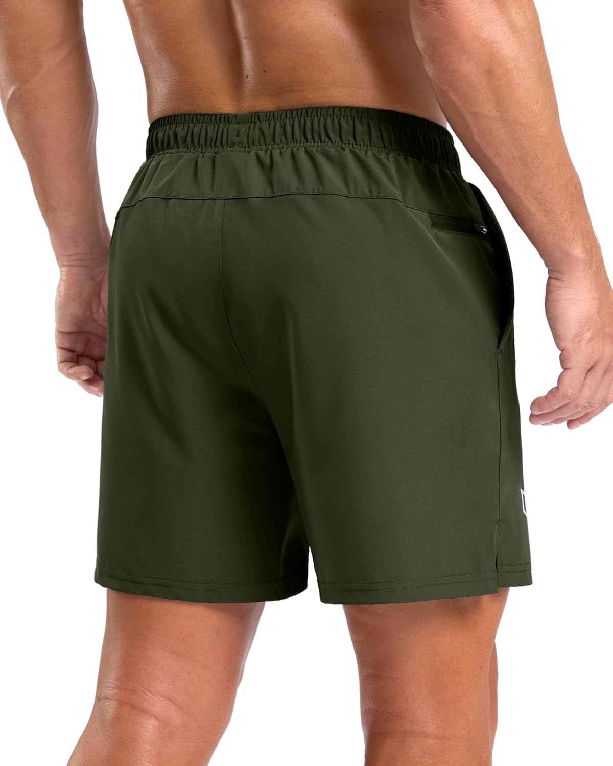 image:imageG Gradual Mens Athletic Running Shorts with 2 Zipper Pockets 7 5 9Olive