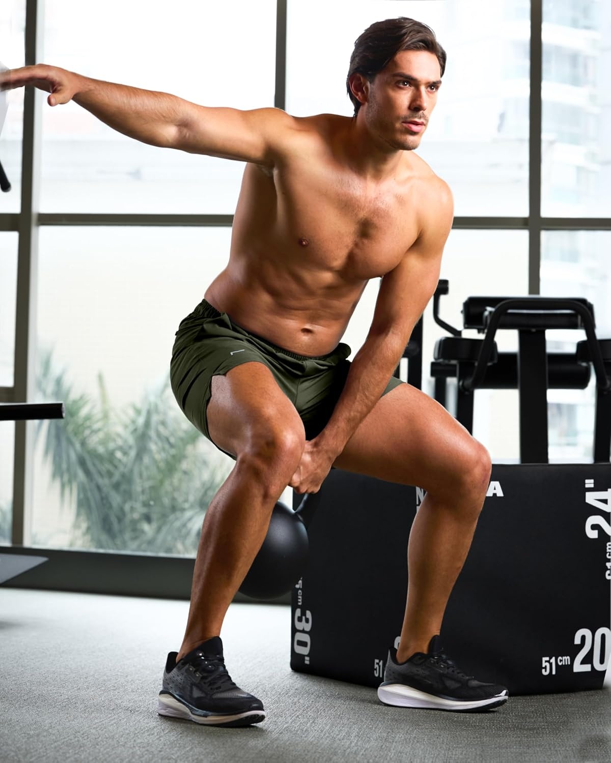 image:imageG Gradual Mens Athletic Running Shorts with 2 Zipper Pockets 7 5 9Olive