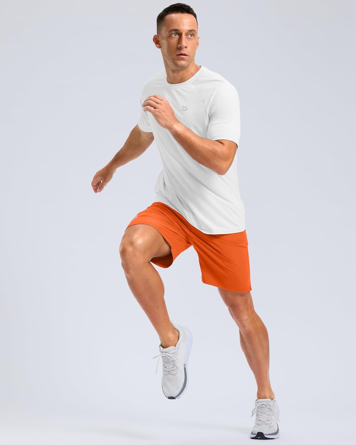 image:imageG Gradual Mens Athletic Running Shorts with 2 Zipper Pockets 7 5 9Orange