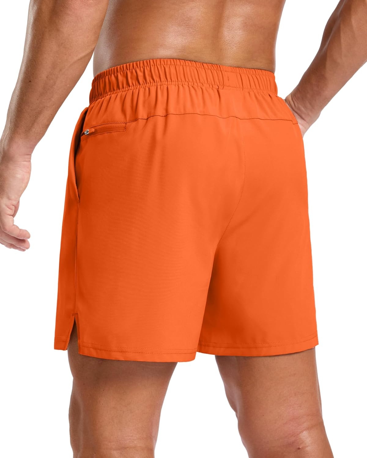 image:imageG Gradual Mens Athletic Running Shorts with 2 Zipper Pockets 7 5 9Orange