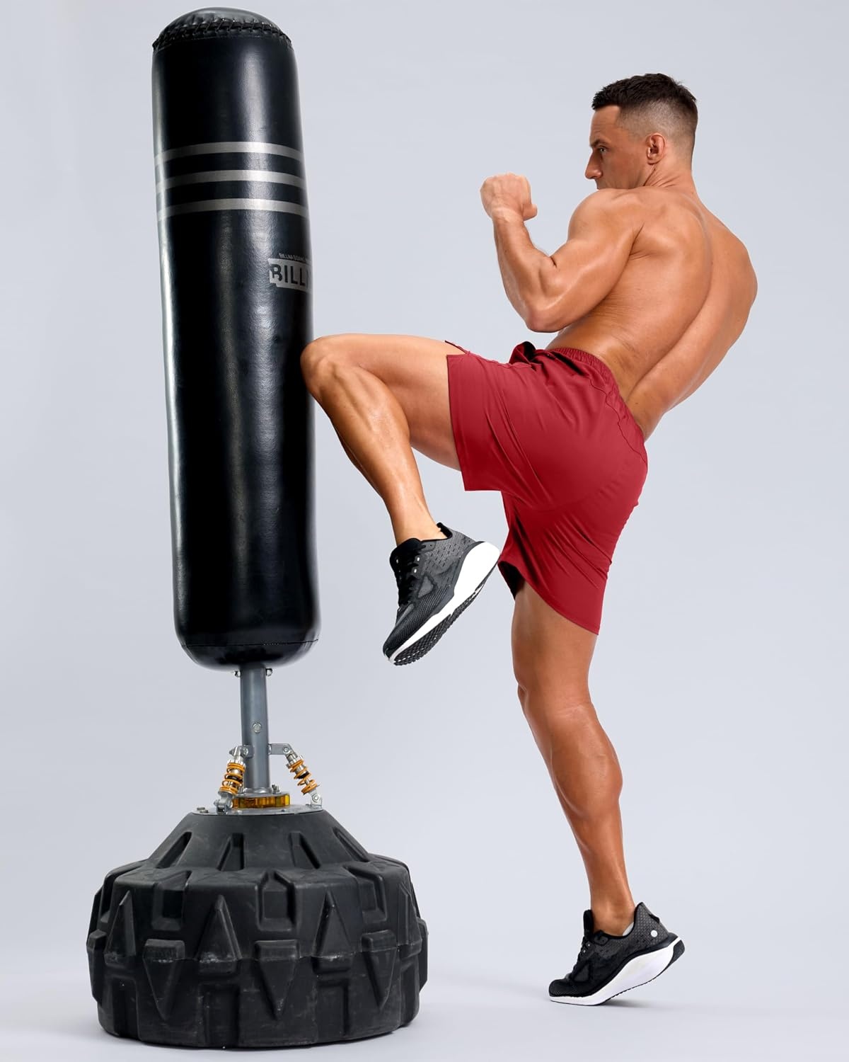 image:imageG Gradual Mens Athletic Running Shorts with 2 Zipper Pockets 7 5 9Red