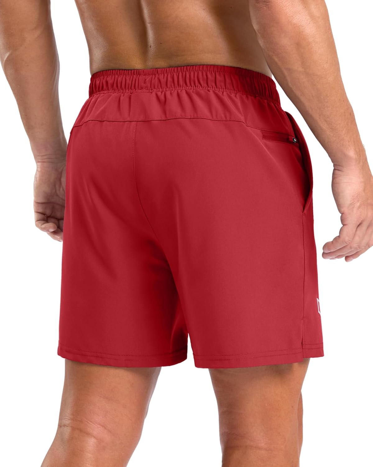 image:imageG Gradual Mens Athletic Running Shorts with 2 Zipper Pockets 7 5 9Red
