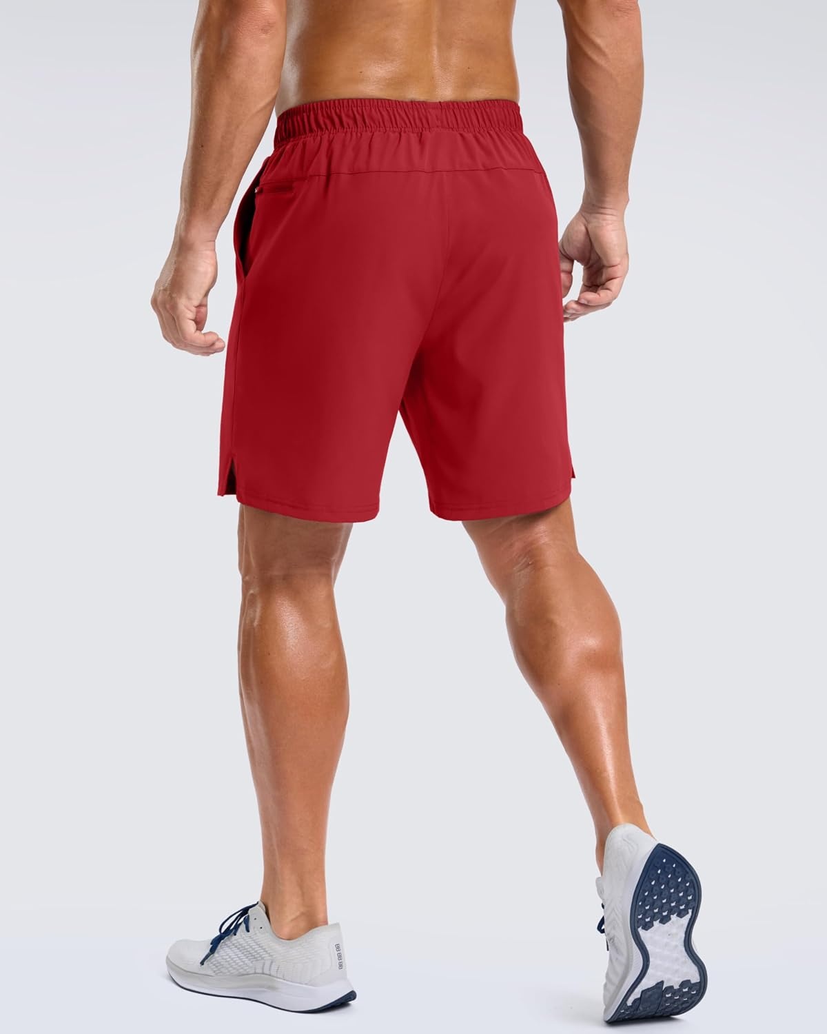 image:imageG Gradual Mens Athletic Running Shorts with 2 Zipper Pockets 7 5 9Red