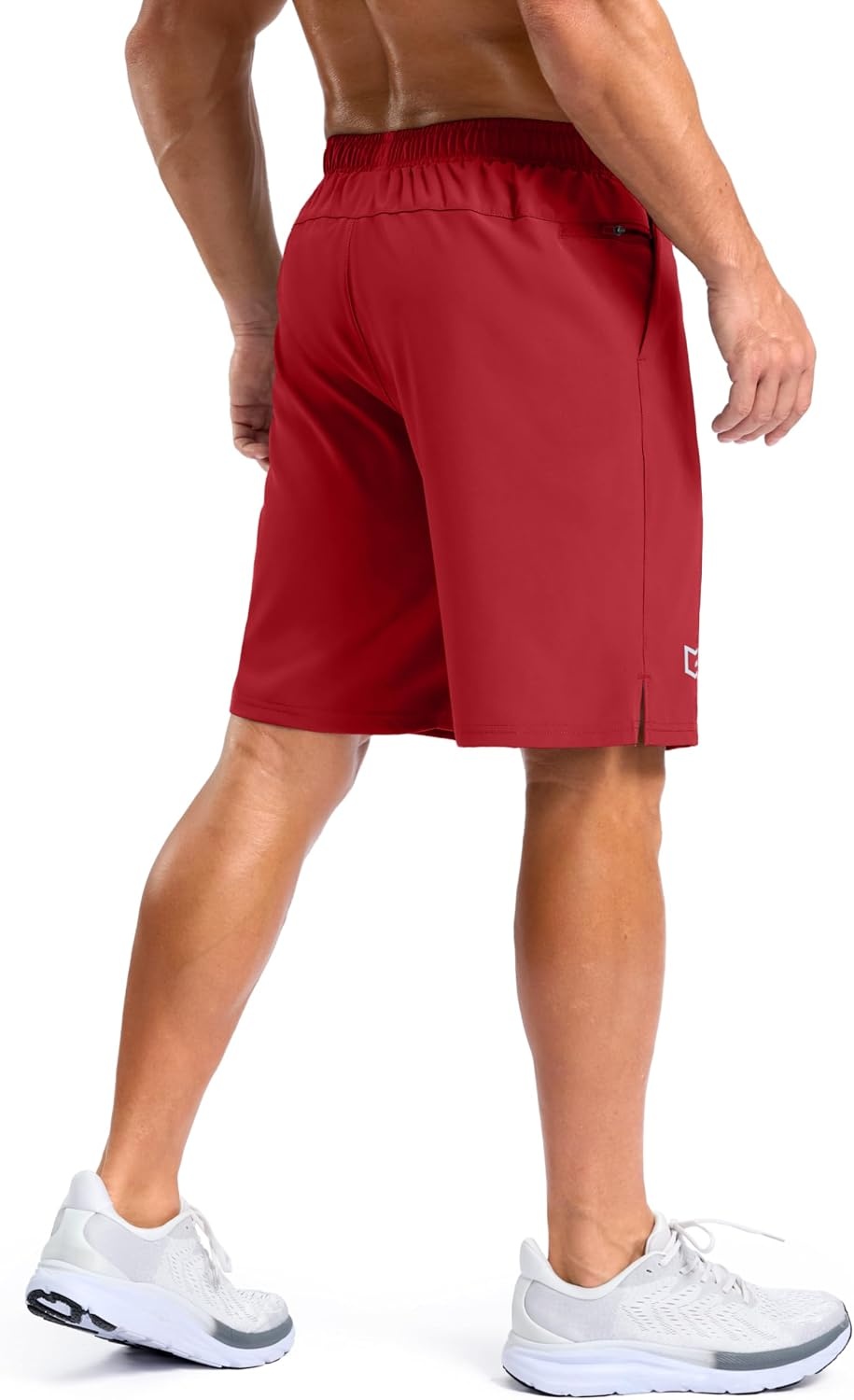 image:imageG Gradual Mens Athletic Running Shorts with 2 Zipper Pockets 7 5 9Red