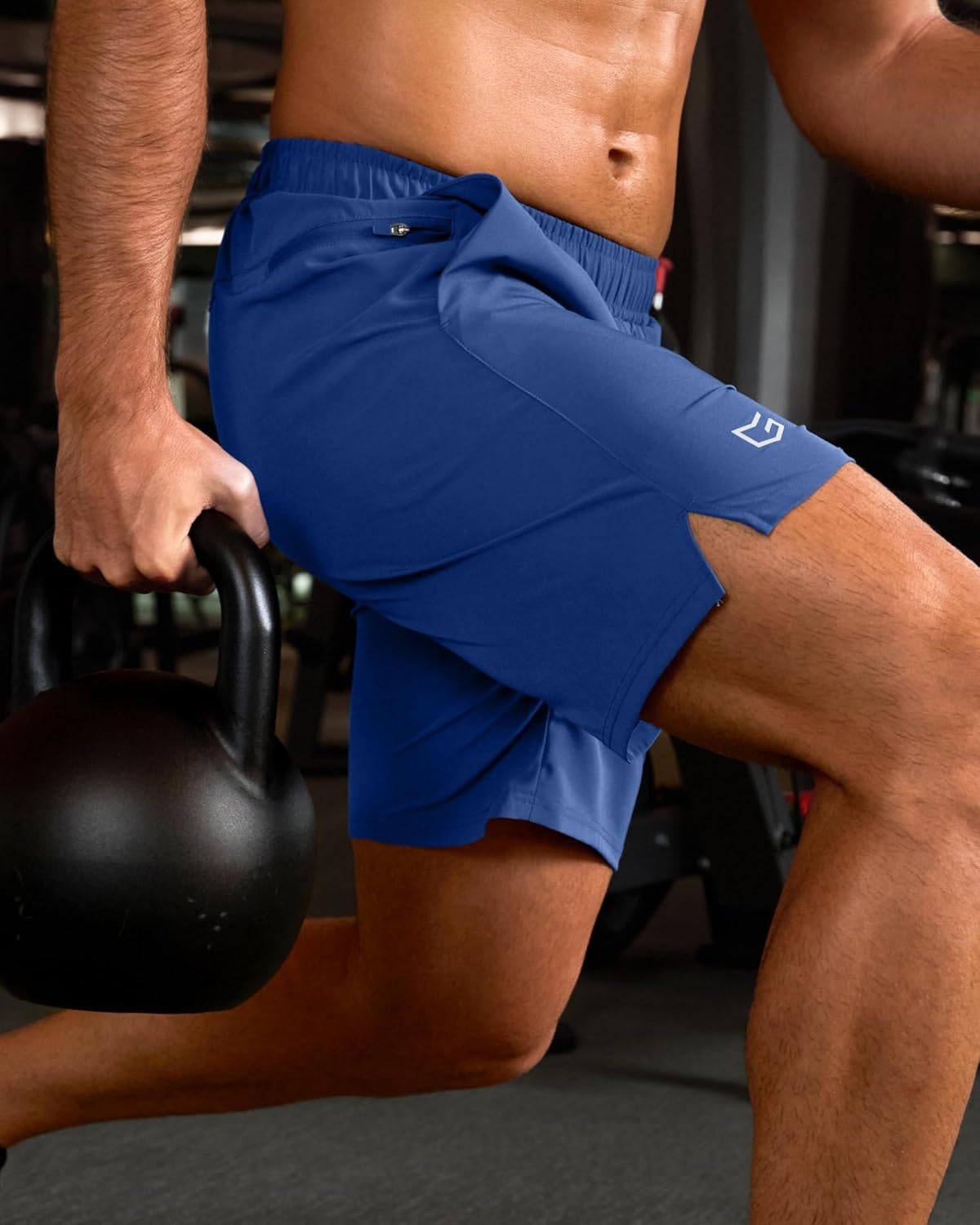 image:imageG Gradual Mens Athletic Running Shorts with 2 Zipper Pockets 7 5 9Royal Blue