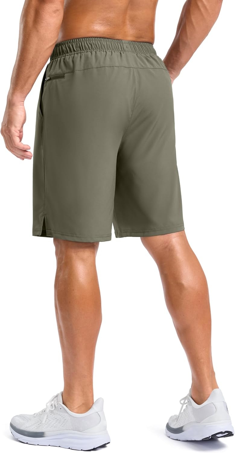 image:imageG Gradual Mens Athletic Running Shorts with 2 Zipper Pockets 7 5 9Sage Green
