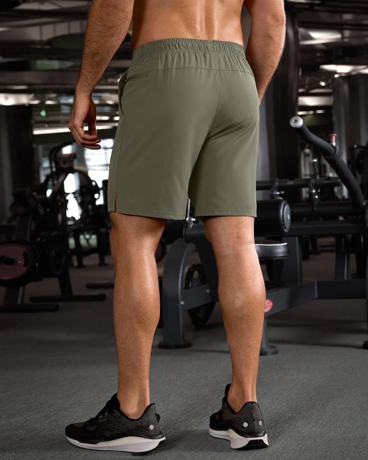image:imageG Gradual Mens Athletic Running Shorts with 2 Zipper Pockets 7 5 9Sage Green