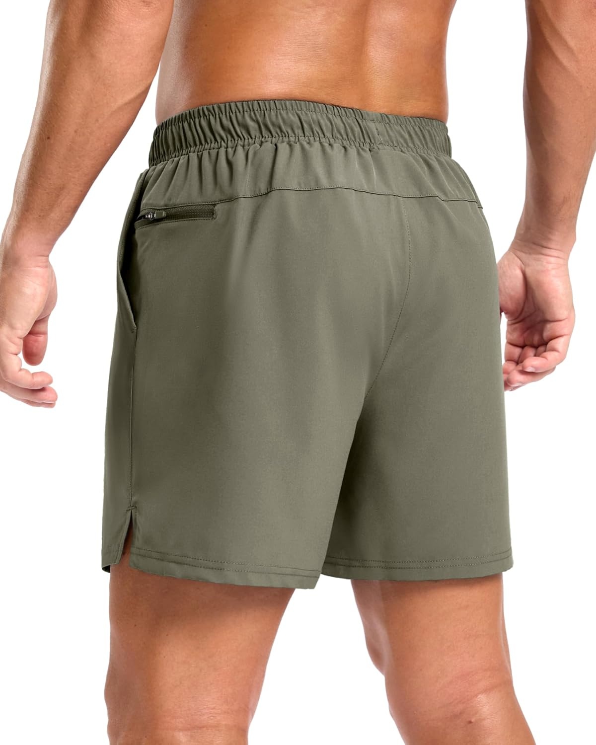 image:imageG Gradual Mens Athletic Running Shorts with 2 Zipper Pockets 7 5 9Sage Green