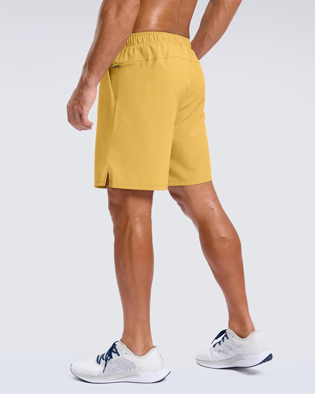 image:imageG Gradual Mens Athletic Running Shorts with 2 Zipper Pockets 7 5 9Yellow
