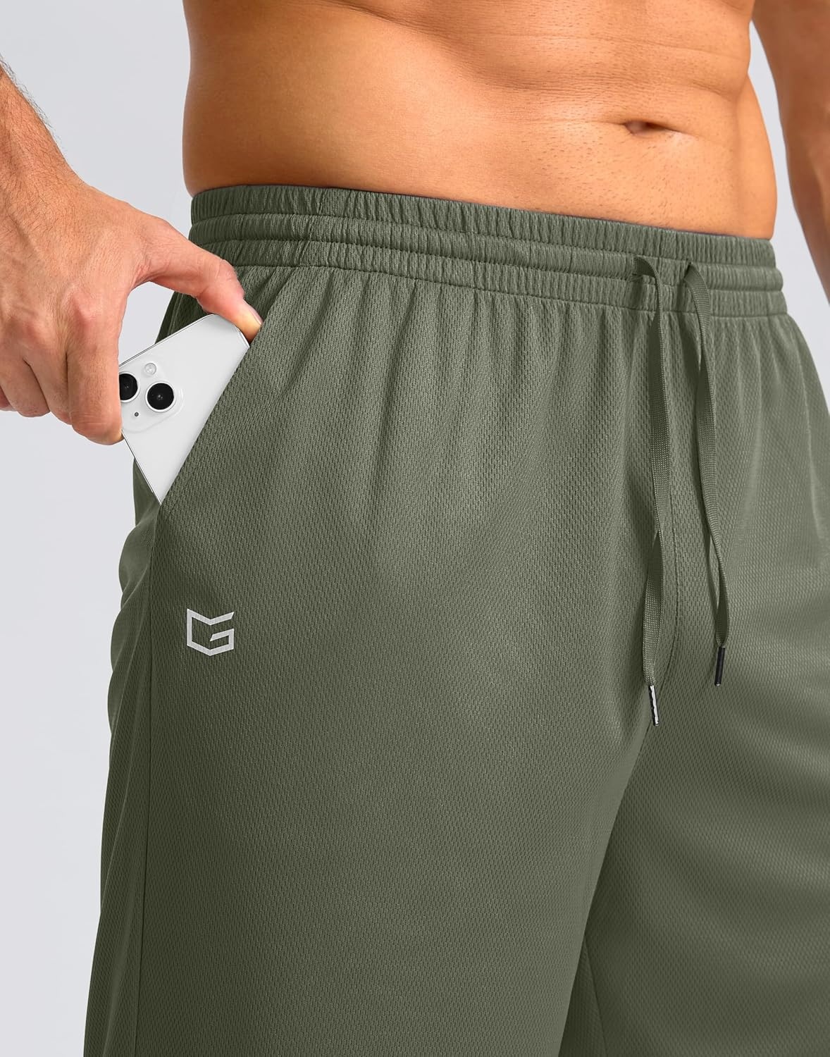 image:imageG Gradual Mens Athletic Shorts with Pockets 9 11 Long Basketball ShortsSage