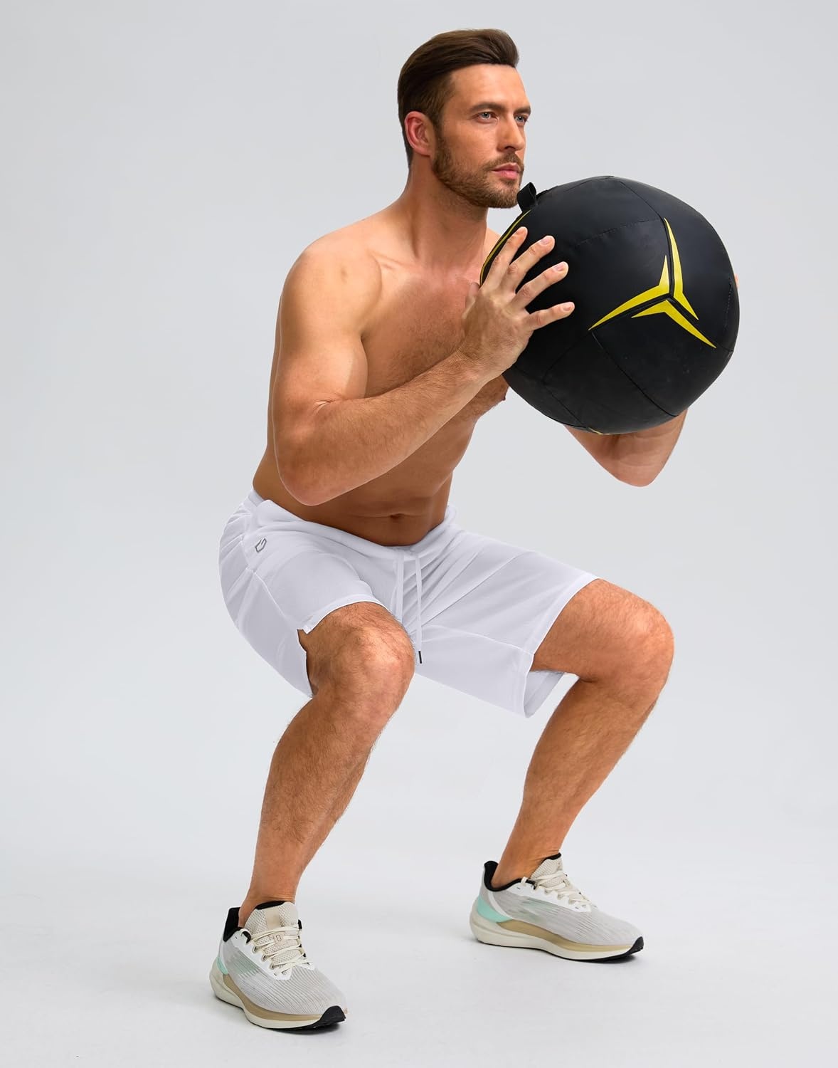 image:imageG Gradual Mens Athletic Shorts with Pockets 9 11 Long Basketball ShortsWhite