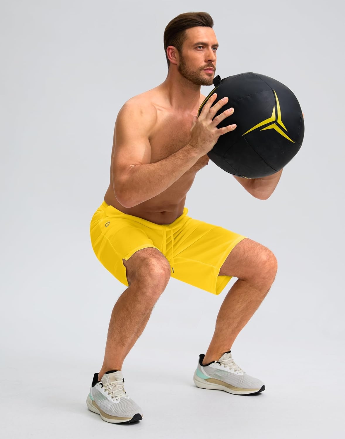 image:imageG Gradual Mens Athletic Shorts with Pockets 9 11 Long Basketball ShortsYellow