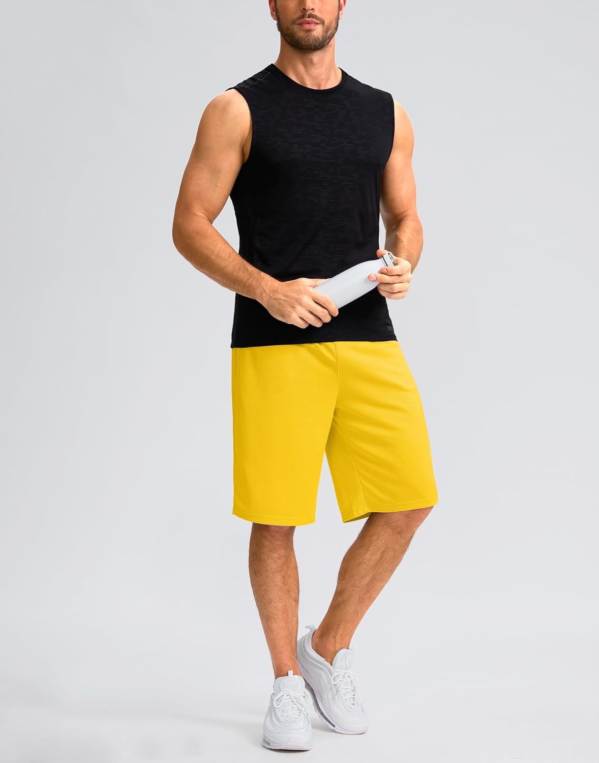image:imageG Gradual Mens Athletic Shorts with Pockets 9 11 Long Basketball ShortsYellow