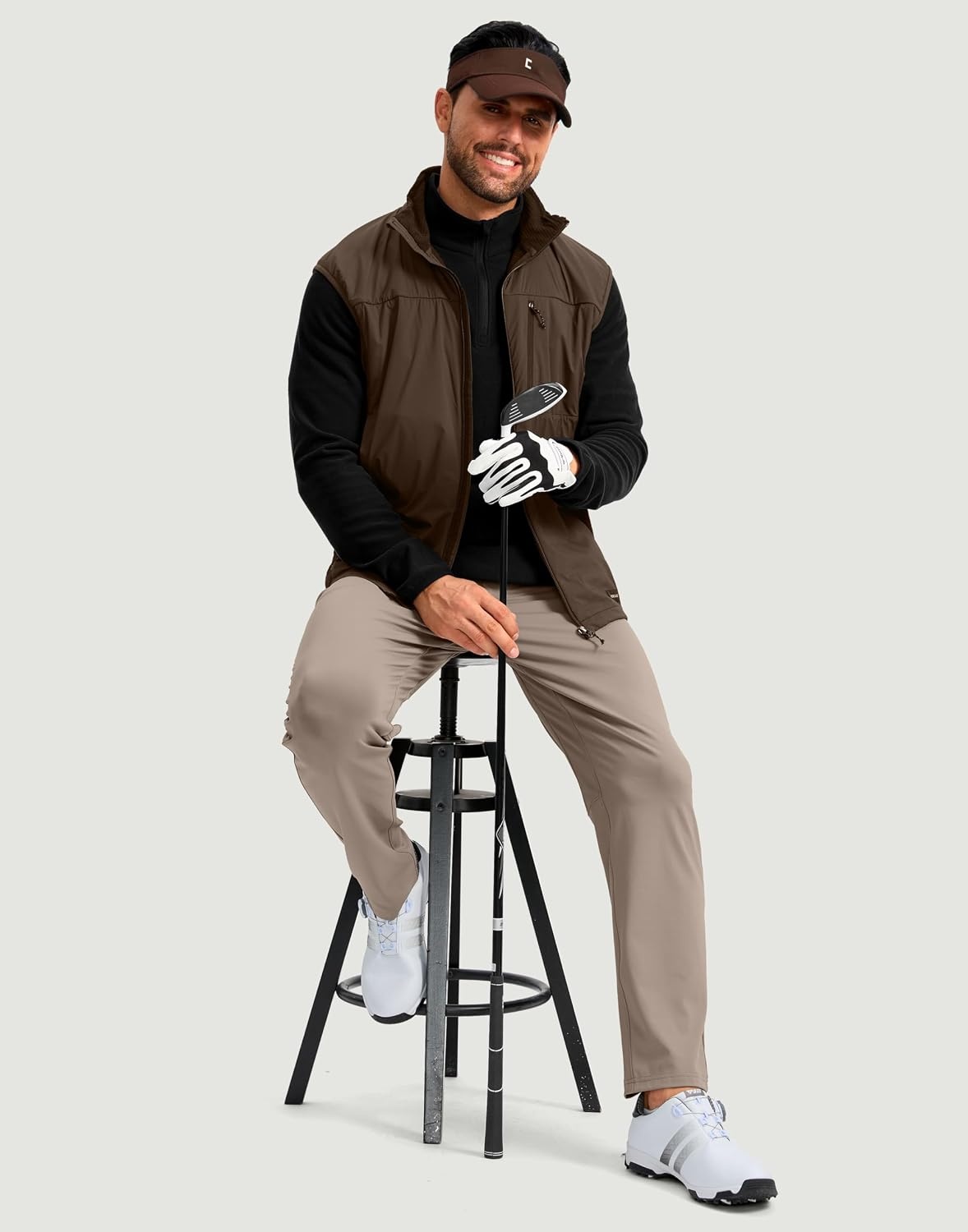 image:imageG Gradual Mens Quarter Zip Pullover Fleece with Zipper PocketsBlack